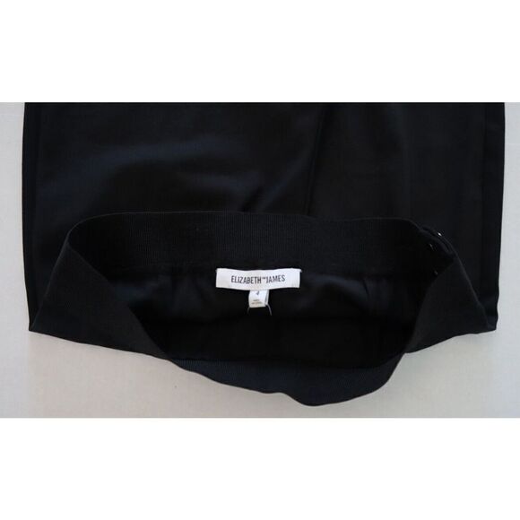 Elizabeth and James Women's Sz 4 Black Stretch Side Zip Bell Bottom Dress Pants - Picture 3 of 7